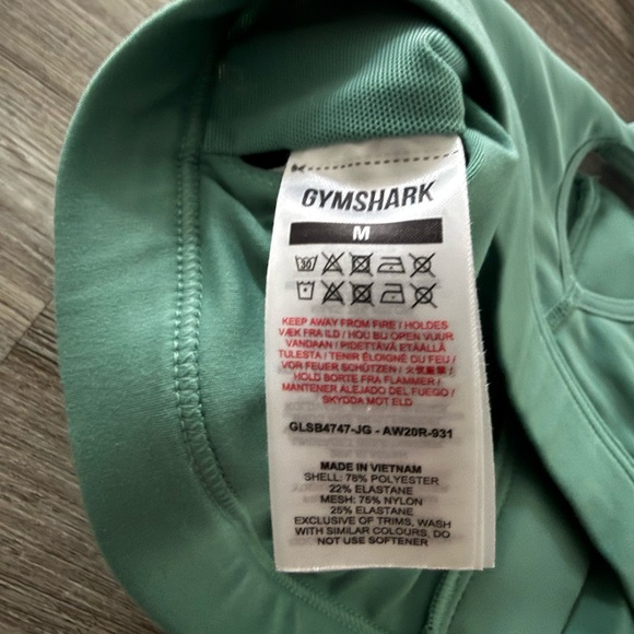 Gymshark Light Green Zip Up Sports Bra - Picture 3 of 3